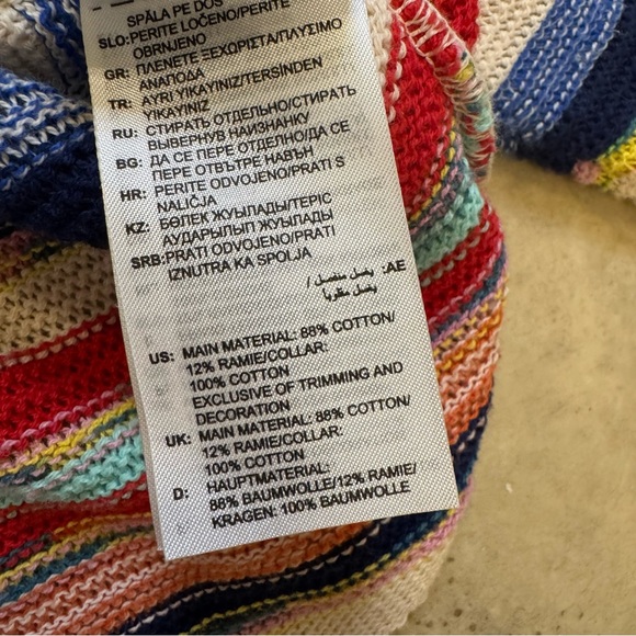 Adidas Originals Kseniaschnaider knitted cardigan button vneck multicolor small - Picture 10 of 10